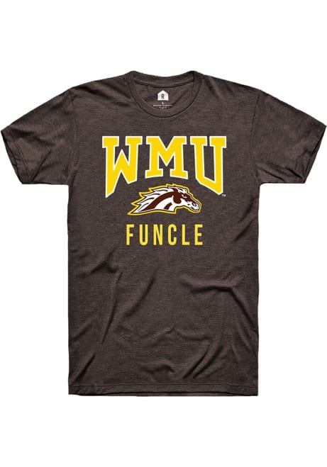 Western Michigan Broncos Brown Rally Funcle Logo Short Sleeve T Shirt