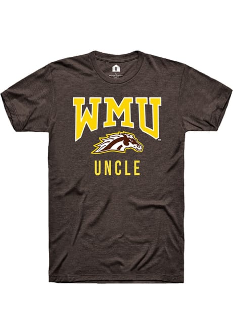 Western Michigan Broncos Brown Rally Uncle Logo Short Sleeve T Shirt