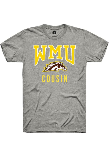 Western Michigan Broncos Grey Rally Cousin Short Sleeve T Shirt