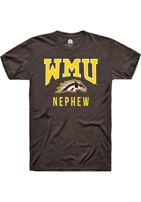 Western Michigan Broncos Brown Rally Nephew Logo Short Sleeve T Shirt