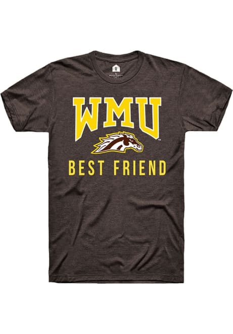 Western Michigan Broncos Brown Rally Best Friend Logo Short Sleeve T Shirt