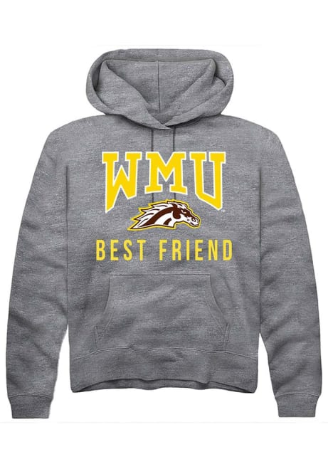 Mens Western Michigan Broncos Grey Rally Best Friend Hooded Sweatshirt