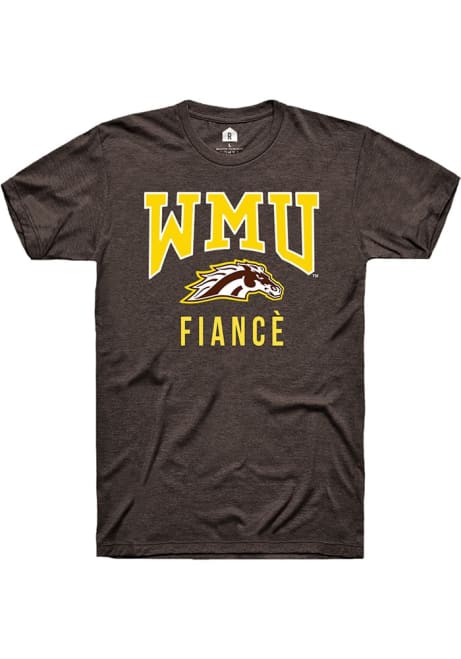 Western Michigan Broncos Brown Rally Fiance Logo Short Sleeve T Shirt