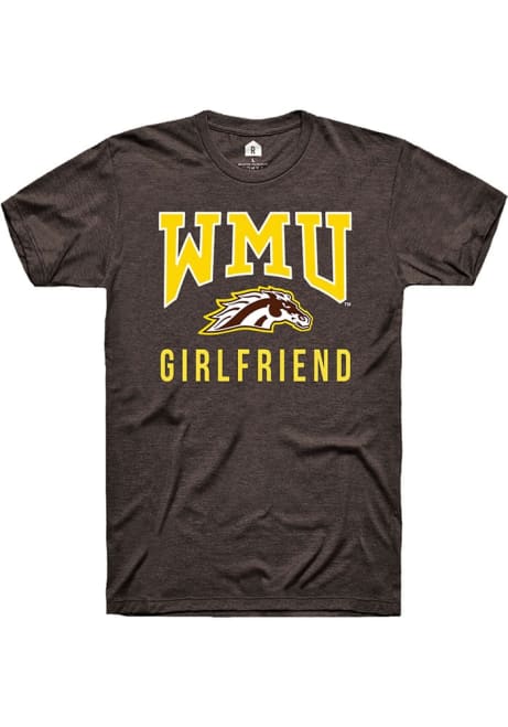 Western Michigan Broncos Brown Rally Girlfriend Logo Short Sleeve T Shirt