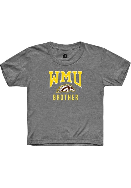 Youth Western Michigan Broncos Grey Rally Brother Short Sleeve T-Shirt