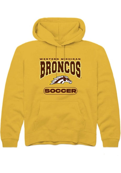 Youth Western Michigan Broncos Gold Rally Soccer Long Sleeve Hooded Sweatshirt