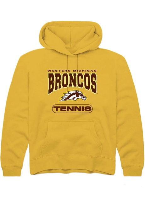 Youth Western Michigan Broncos Gold Rally Tennis Long Sleeve Hooded Sweatshirt