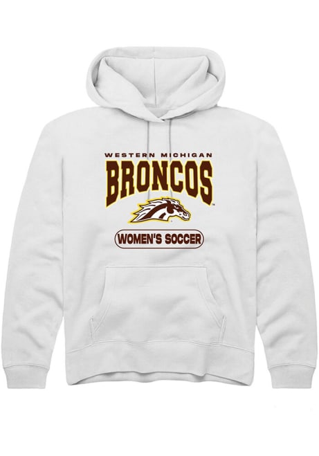 Youth Western Michigan Broncos White Rally Womens Soccer Long Sleeve Hooded Sweatshirt