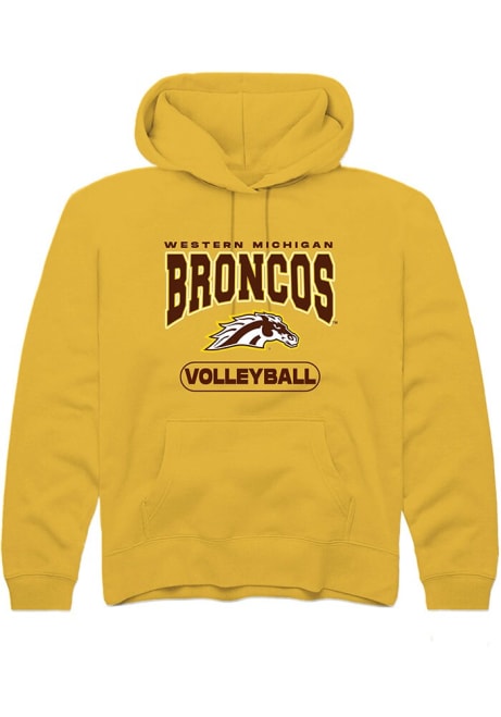 Youth Western Michigan Broncos Gold Rally Volleyball Long Sleeve Hooded Sweatshirt