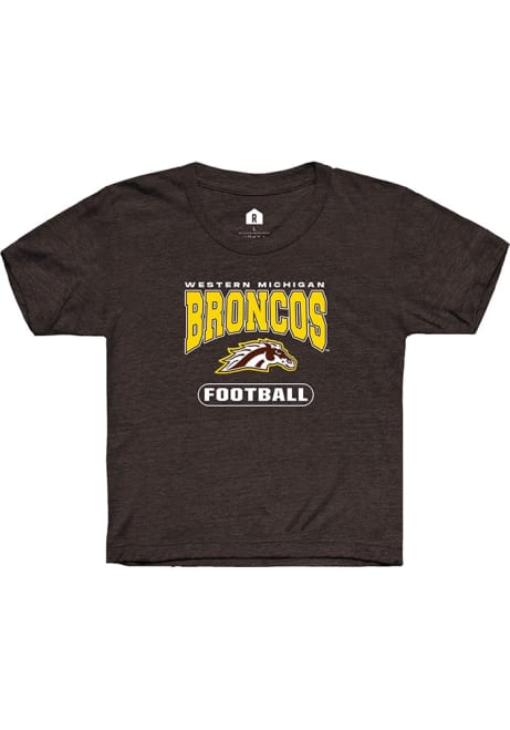 Youth Western Michigan Broncos Brown Rally Football Short Sleeve T-Shirt