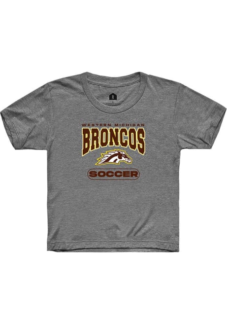 Youth Western Michigan Broncos Grey Rally Soccer Short Sleeve T-Shirt