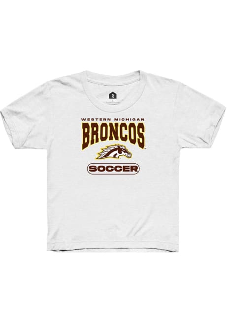 Youth Western Michigan Broncos White Rally Soccer Short Sleeve T-Shirt