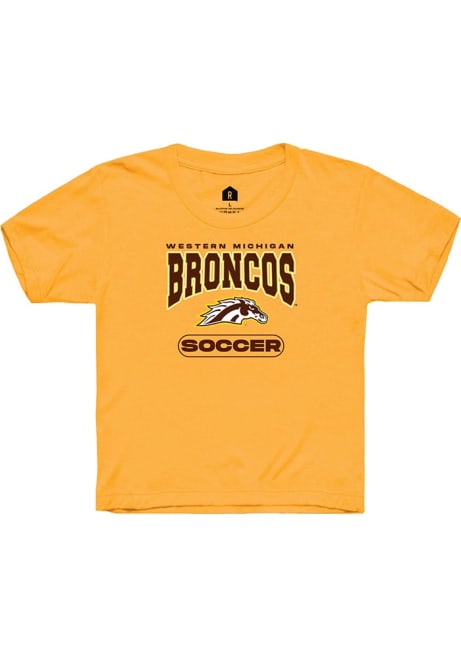 Youth Western Michigan Broncos Gold Rally Soccer Short Sleeve T-Shirt