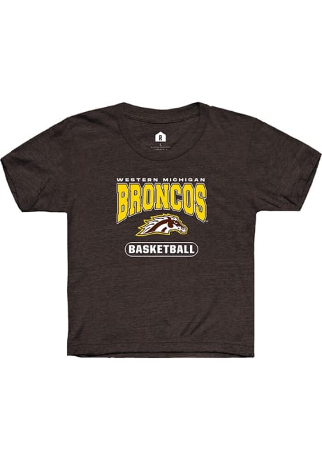 Youth Western Michigan Broncos Brown Rally Mens Basketball Short Sleeve T-Shirt