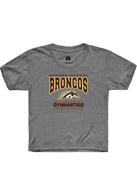 Youth Western Michigan Broncos Grey Rally Gymnastics Short Sleeve T-Shirt