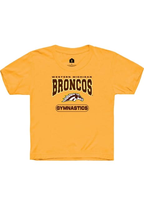 Youth Western Michigan Broncos Gold Rally Gymnastics Short Sleeve T-Shirt