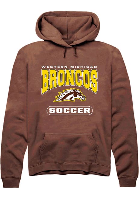 Mens Western Michigan Broncos Brown Rally Soccer Hooded Sweatshirt