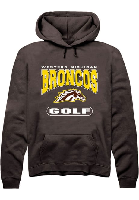 Mens Western Michigan Broncos Brown Rally Golf Logo Hooded Sweatshirt