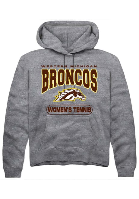 Mens Western Michigan Broncos Grey Rally Womens Tennis Hooded Sweatshirt