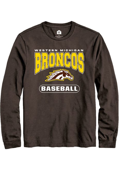 Mens Western Michigan Broncos Brown Rally Baseball Tee