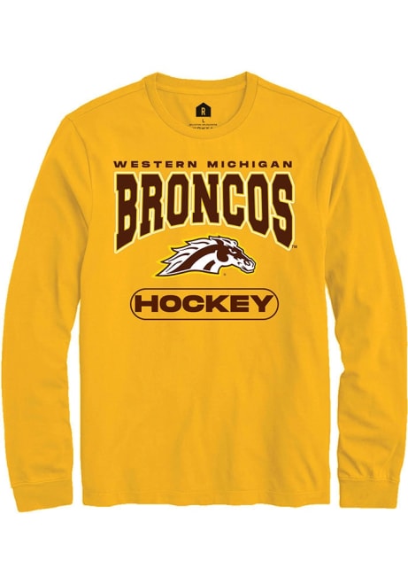 Mens Western Michigan Broncos Gold Rally Hockey Tee