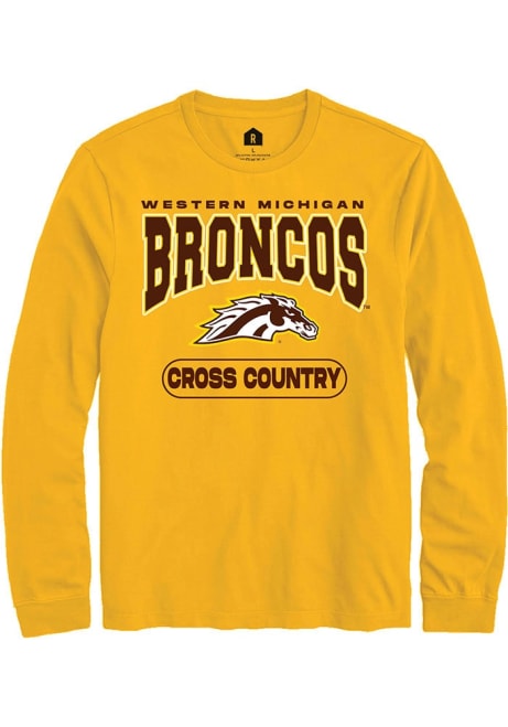 Mens Western Michigan Broncos Gold Rally Cross Country Tee