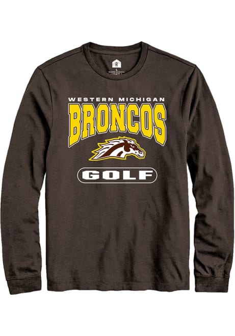 Mens Western Michigan Broncos Brown Rally Golf Tee