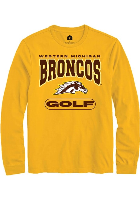 Mens Western Michigan Broncos Gold Rally Golf Tee