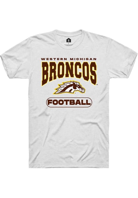 Western Michigan Broncos White Rally Football Short Sleeve T Shirt