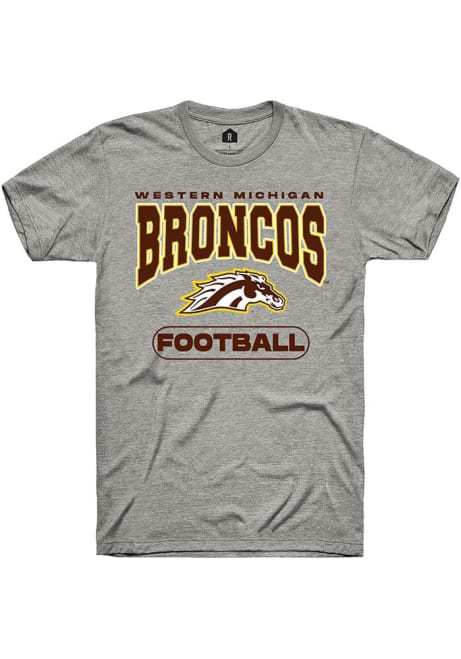 Western Michigan Broncos Grey Rally Football Short Sleeve T Shirt