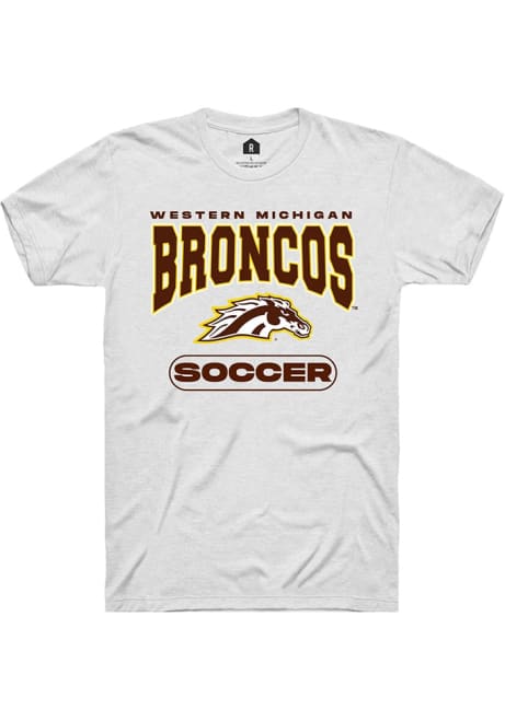 Western Michigan Broncos White Rally Soccer Short Sleeve T Shirt