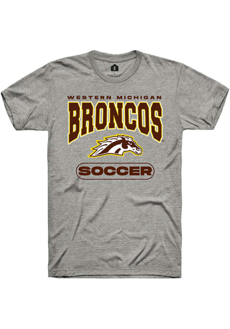 Western Michigan Broncos Grey Rally Soccer Short Sleeve T Shirt