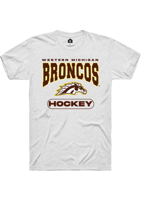 Western Michigan Broncos White Rally Hockey Short Sleeve T Shirt