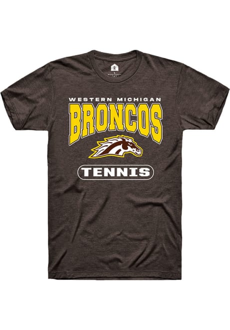 Western Michigan Broncos Brown Rally Tennis Logo Short Sleeve T Shirt