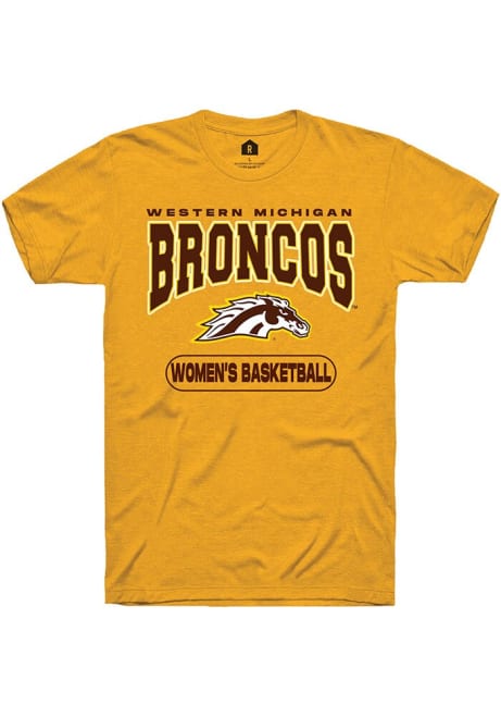 Western Michigan Broncos Gold Rally Womens Basketball Short Sleeve T Shirt