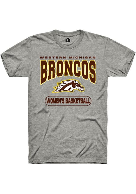 Western Michigan Broncos Grey Rally Womens Basketball Short Sleeve T Shirt