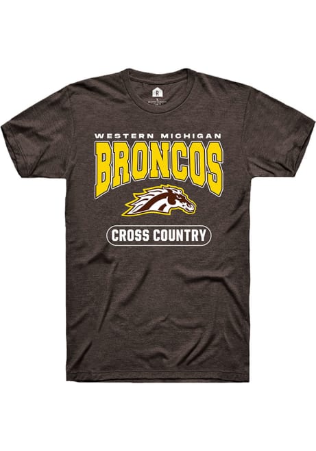 Western Michigan Broncos Brown Rally Cross Country Logo Short Sleeve T Shirt