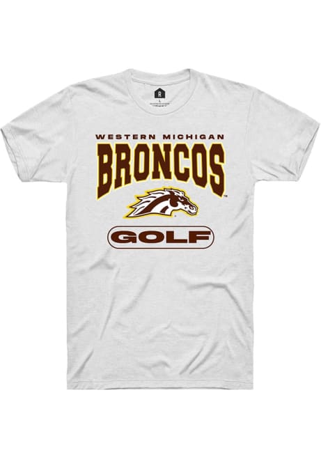 Western Michigan Broncos White Rally Golf Short Sleeve T Shirt