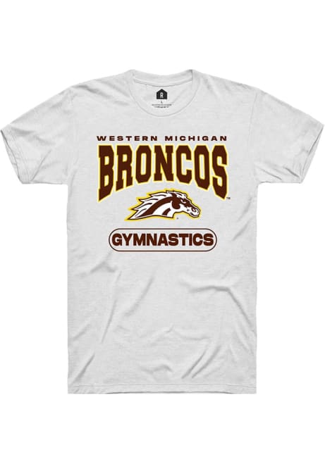 Western Michigan Broncos White Rally Gymnastics Short Sleeve T Shirt