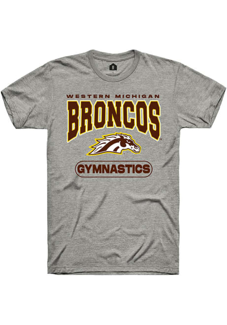 Western Michigan Broncos Grey Rally Gymnastics Short Sleeve T Shirt