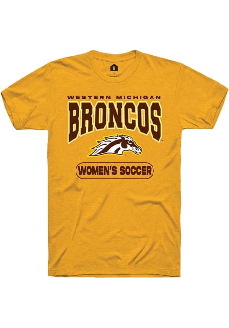 Western Michigan Broncos Gold Rally Womens Soccer Short Sleeve T Shirt