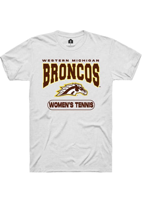 Western Michigan Broncos White Rally Womens Tennis Short Sleeve T Shirt