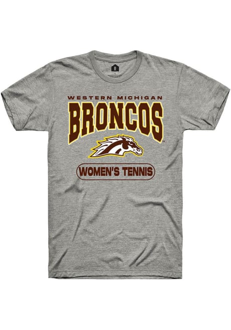 Western Michigan Broncos Grey Rally Womens Tennis Short Sleeve T Shirt