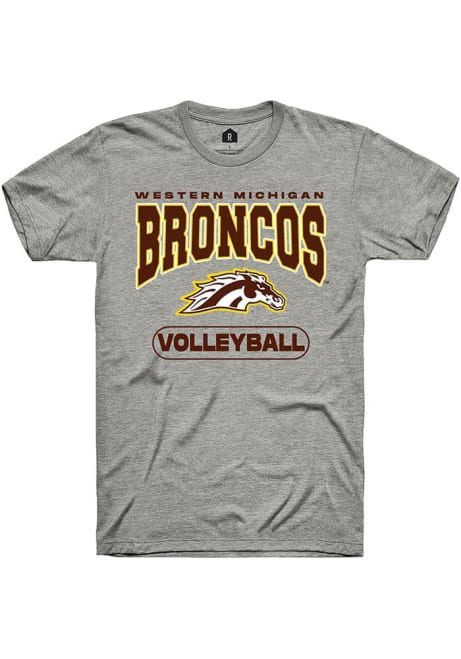 Western Michigan Broncos Grey Rally Volleyball Short Sleeve T Shirt