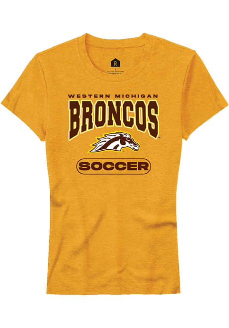 Western Michigan Broncos Gold Rally Soccer Short Sleeve T-Shirt