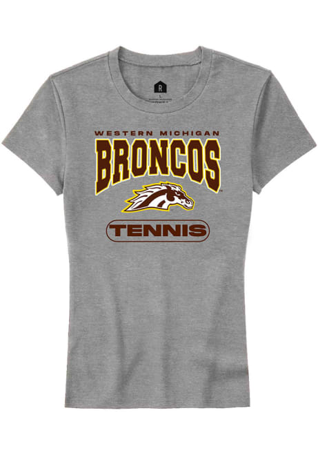 Western Michigan Broncos Grey Rally Tennis Short Sleeve T-Shirt