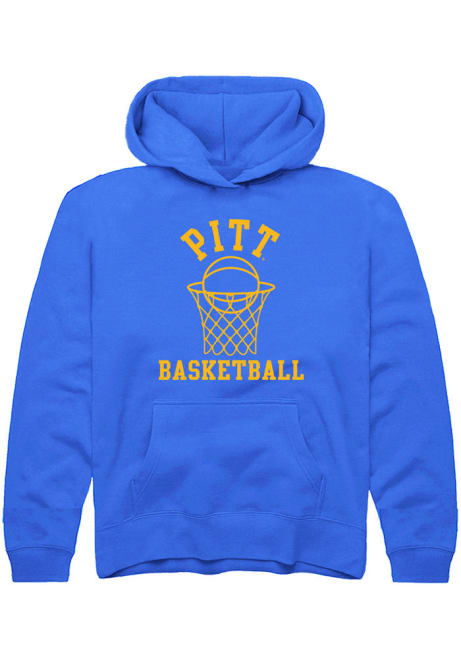 Youth Pitt Panthers Blue Rally Basketball Net Long Sleeve Hooded Sweatshirt