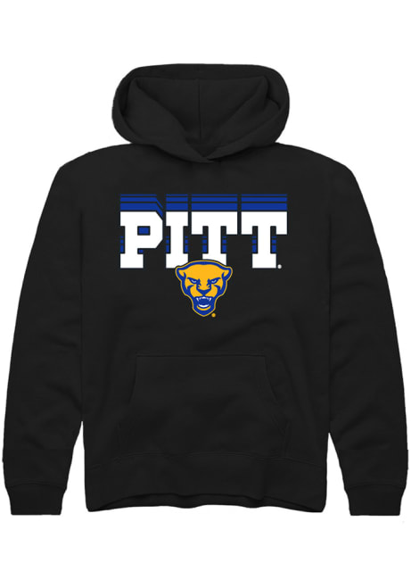 Youth Pitt Panthers Black Rally Repeat Long Sleeve Hooded Sweatshirt