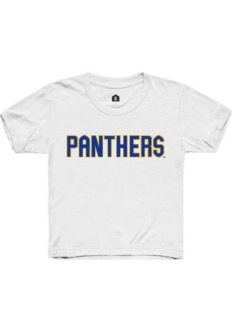 Youth Pitt Panthers White Rally Straight Block Short Sleeve T-Shirt