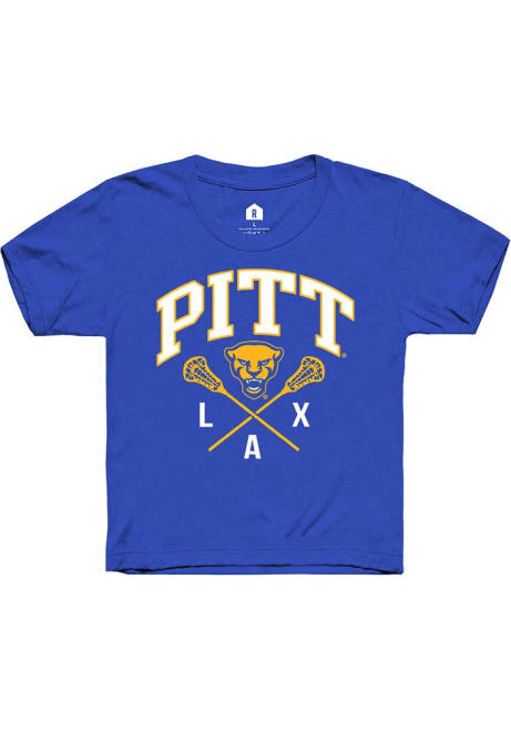 Youth Pitt Panthers Blue Rally Lacrosse Sticks Short Sleeve T-Shirt